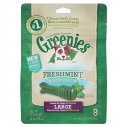 Greenies Freshmint Dental Chews for Dogs, Large, 9 Count