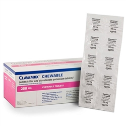 Clavamox 250mg, 112 Chewable Tablets