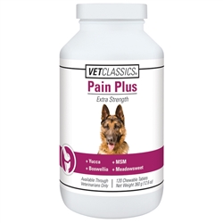 VetClassics Pain Plus For Dogs, 120 Chewable Tablets