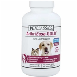 Vet Classics ArthriEase-Gold Hip & Joint Formula, 40 Chewable Tablets