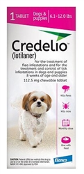 Credelio (Lotilaner) Chewable Tablet For Dogs 6.1-12 lbs, 1 Chew