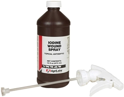 AgriLabs Iodine Wound Spray l Antimicrobial & Aids Wound Healing