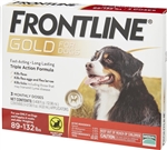 Frontline Gold For Dogs 89-132 lbs, Red 3 Tubes