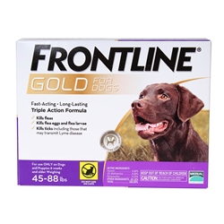 Frontline Gold For Dogs 45-88 lbs, Purple 3 Tubes