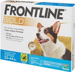 Frontline Gold for Dogs 23-44 lbs, Blue 6 Tubes