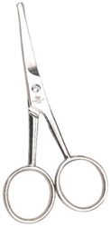 Dubl Duck Stainless Steel Ear/Nose Curved Pet Grooming Shears, 4"