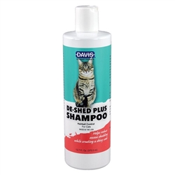 Davis De-Shed Plus Shampoo Hairball Control For Cats, 12.7 oz