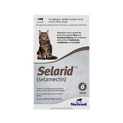 Selarid (selamectin) For Cats 15-22 lbs, 6 Doses