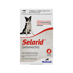 Selarid (selamectin) For Dogs - Topical Parasiticide For Dogs 20-40lbs