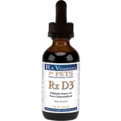 Rx Vitamins Rx D3 Dog & Cat Supplement, 2 oz Dropper Bottle