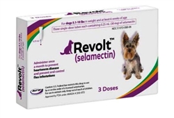 Revolt (Selamectin) Topical Parasitide For Dogs 5.1-10 lbs, 3 Doses