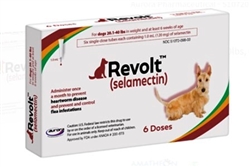Revolt (Selamectin) Topical Parasitide For Dogs 20.1-40 lbs, 6 Doses