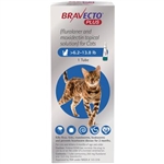 Bravecto Plus Topical For Cats 6.2-13.8 lb, 250mg, BLUE