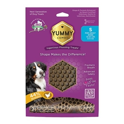 Yummy Combs Flossing Dental Treats For Dogs,  Small  13-25 lbs, 21 Count Bag