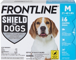 Frontline Shield For Dogs 21-40 lbs, Purple 6Tubes