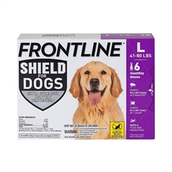 Frontline Shield For Dogs 41-80 lbs, 6 Tubes