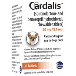 Cardalis Chewablet Tablets, 20mg/2.5mg, 30 Count