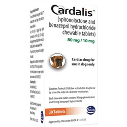 Cardalis Chewablet Tablets, 80mg/10mg 30 Count