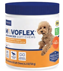 Movoflex Advanced Soft Chews Hip & Joint Mobility Support - Small Dogs up to 40 lbs, 60 Soft Chews