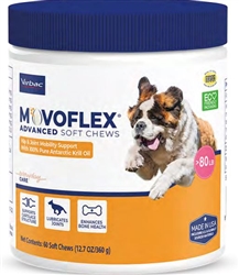 Movoflex Advanced Soft Chews Hip & Joint Mobility Support - Dogs 40-80 lbs, 60 Soft Chews