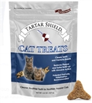 Tartar Shield Cat Treats, 4.5oz resealable bag: Crunchy dental chews for cats.