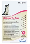 Midamox Topical for Medium Dogs 20.1-55 lbs, 6 Dose Card