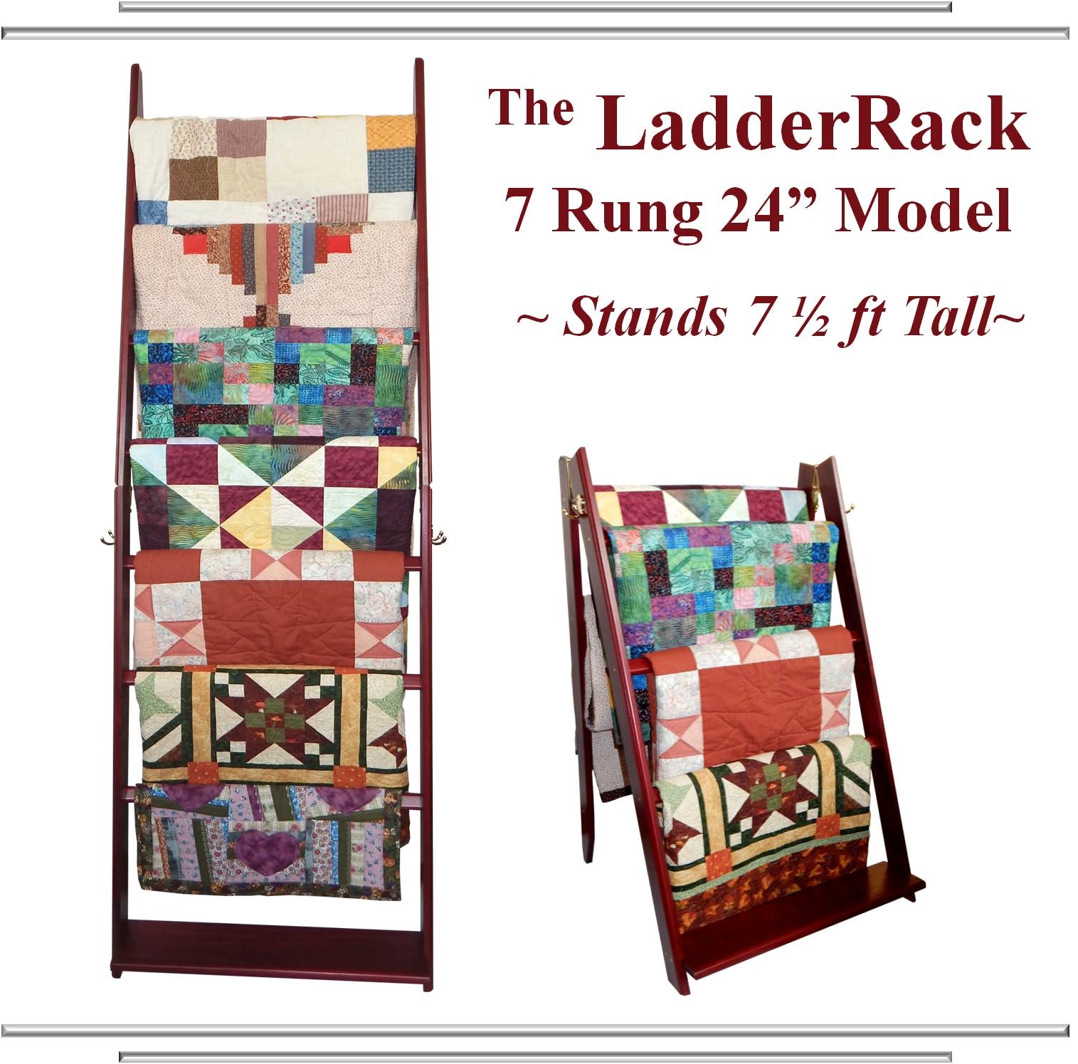 The LadderRack: Handcrafted Solid Wood Quilt Ladder Display Rack
