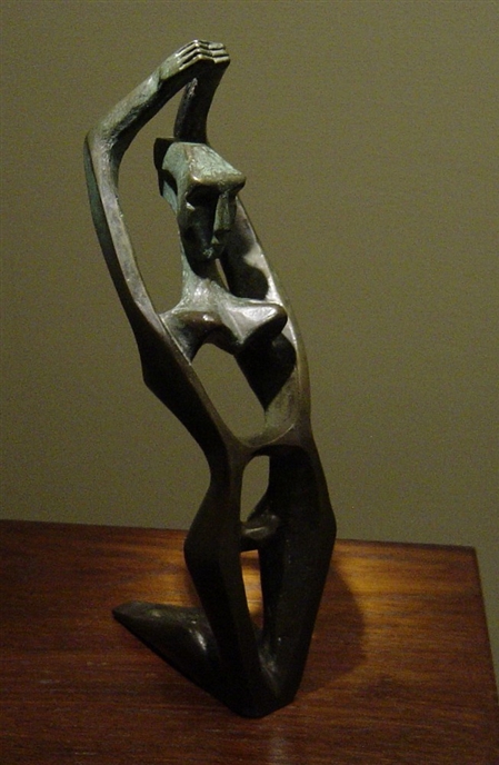 Cast in silicon bronze, 91/2 inches high.