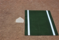 4 Feet x 6 Feet Pro Baseball Synthetic Turf Stance Mat With Lines & 5mm Foam
