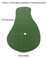 5 Feet x 15 Feet Synthetic Turf Grass Nylon Practice Putting Golf Green Indoor or Outdoor