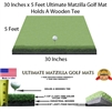 30 Inches x 60 Inches Ultimate Matzilla Wood Tee Golf Mat With Foam Holds A Wooden Tee