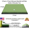 36 Inches x 59 Inches Ultimate Matzilla Wood Tee Golf Mat With Foam Holds A Wooden Tee