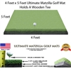 48 Inches x 60 Inches Ultimate Matzilla Wood Tee Golf Mat With Foam Holds A Wooden Tee