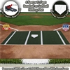 Clay 6 Feet x 12 Feet Pro Ball Synthetic Turf For Baseball or Softball Hitting Mat - Painted Home Plate