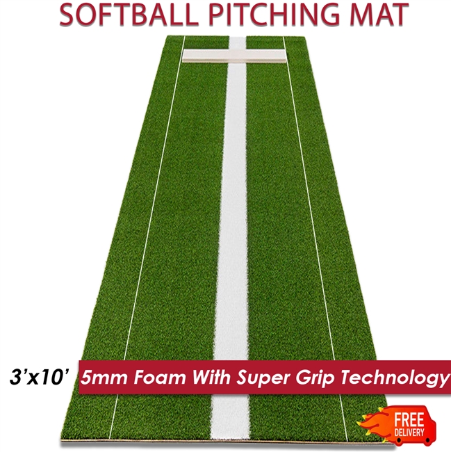 3 x 10 Green Softball Pitching Mat