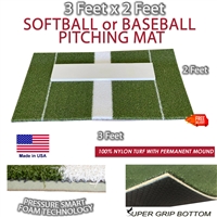 3 x 2 Green Softball Pitching Mat