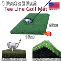 1 Foot x 2 Feet Matzilla Wood Tee Golf Mat