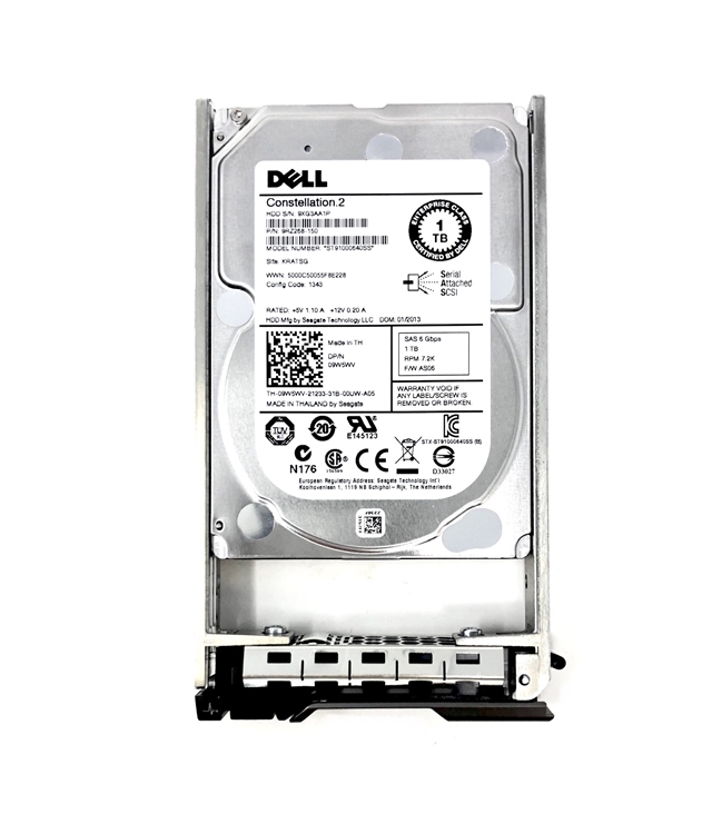 Dell 342-2006 1TB 7.2K RPM 6Gbps SAS 2.5in Hard Drive for PowerEdge