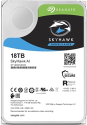 Seagate ST18000VE002 Skyhawk AI 18TB 7.2k SATA-6Gbps 512e 3.5inch HDD