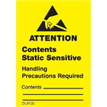 Contents Static Sensitive Label