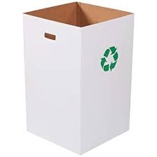 Corrugated Recycle Bin - - 18" x 18" x 36"