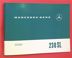 Mercedes Benz 1963-1967  230SL Owners Manual