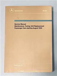 Mercedes Benz Factory Service / Workshop  Manual For Models starting August 1959