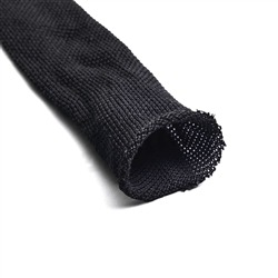 Black Fabric Mesh Protective Sleeve for Wiring