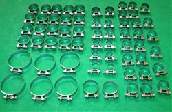 62 piece Original Type Hose Clamp Kit for 250SL 280SL