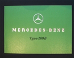 Mercedes 1936  260D Sales Booklet / Brochure - English