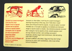 DECAL - " CONVERTIBLE TOP FOLDING INSTRUCTIONS "  - FOR 280SL