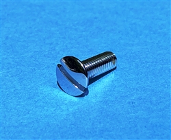 CHROME PLATED OVAL / LENS HEAD SLOTTED MACHINE SCREW - DIN 88 - M6 x 20