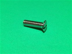 CHROME PLATED OVAL / LENS HEAD SLOTTED MACHINE SCREW - DIN 91 - M6 x 20