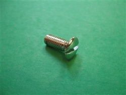 CHROME PLATED OVAL HEAD SLOTTED MACHINE SCREW - DIN 964 - M6 x 16 , Trunk Latch on 113Ch.